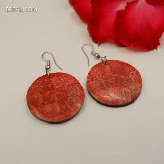 Resin Earrings Unique Natural Shell Handmade in Bali High Quality